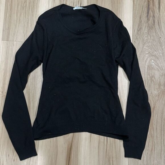 Lucy Paris Black Band Strappy Top Sweater Women’s Small - Picture 2 of 4